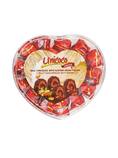 Unicoco Heart-Shape Single Twist  Tray (Almond) 210G
