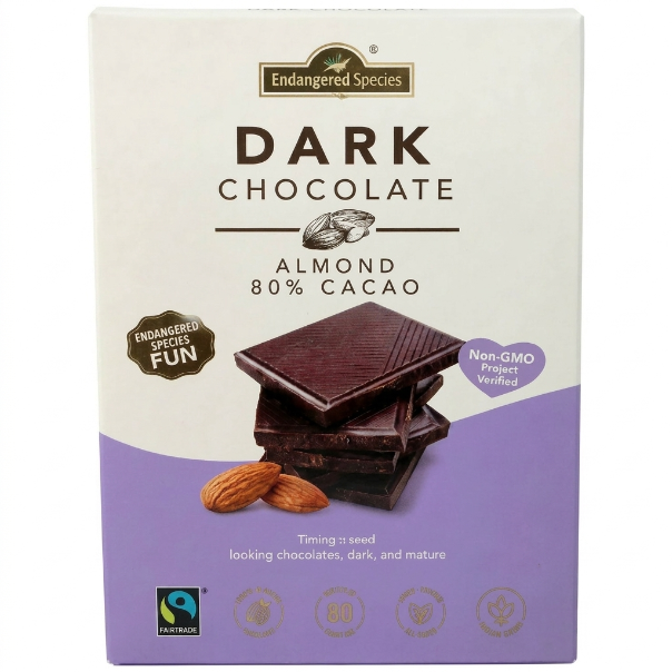 RDD SUGAR FREE PLUS 80%  DARK CHOCOLATE WITH  ALMOND NUT (WITH PREMIX  VITAMIN)