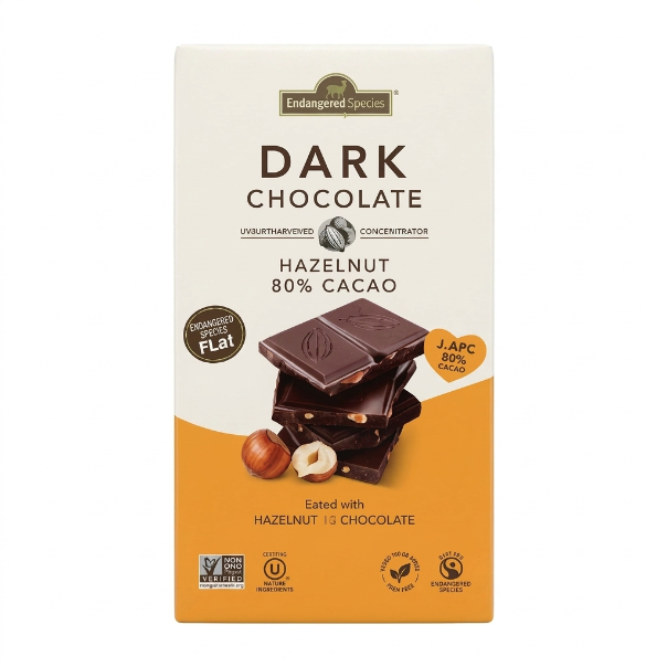 RDD SUGAR FREE PLUS 80%  DARK CHOCOLATE WITH  HAZELNUT (WITH PREMIX  VITAMIN)